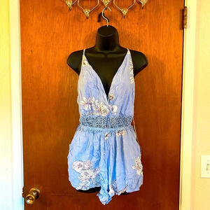 🆕 Adam Levine Light Blue Floral Romper